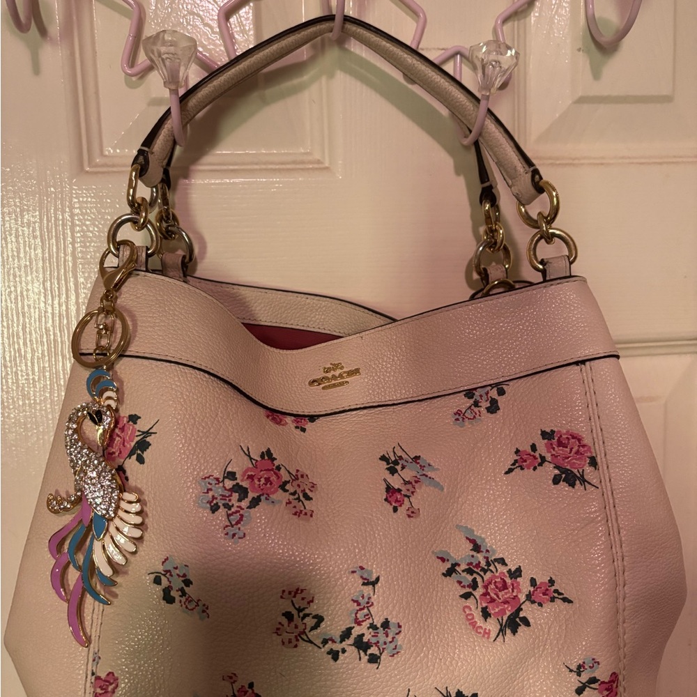 Coach Pink Floral Shoulder Bag